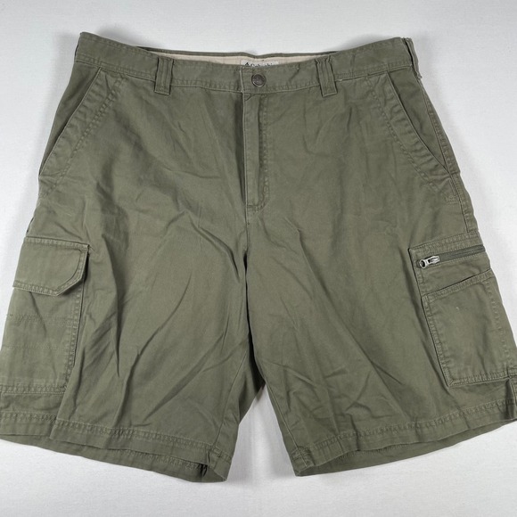 Columbia Mens Cargo Shorts Size 40 Olive Green Outdoor Casual‎ Hiking - Picture 1 of 6